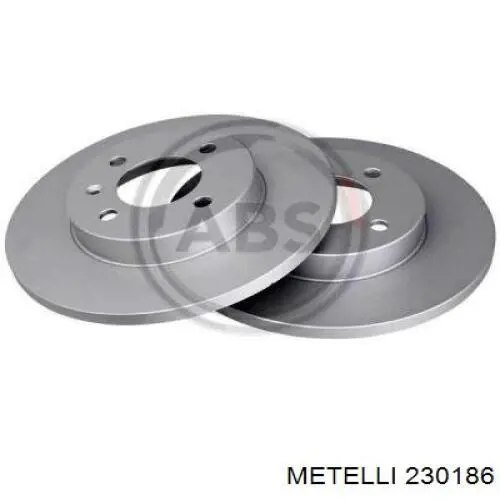 230186 Metelli Диск тормозной передний