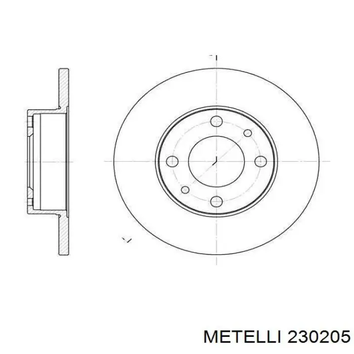 230205 Metelli Диск тормозной передний