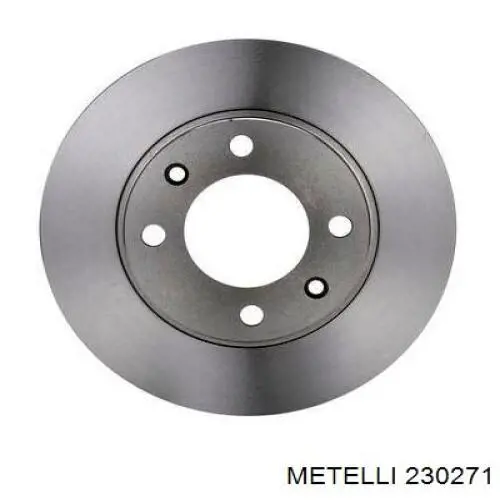 Disco de freno trasero 230271 Metelli