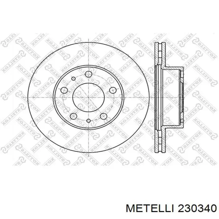 230340 Metelli Диск тормозной передний