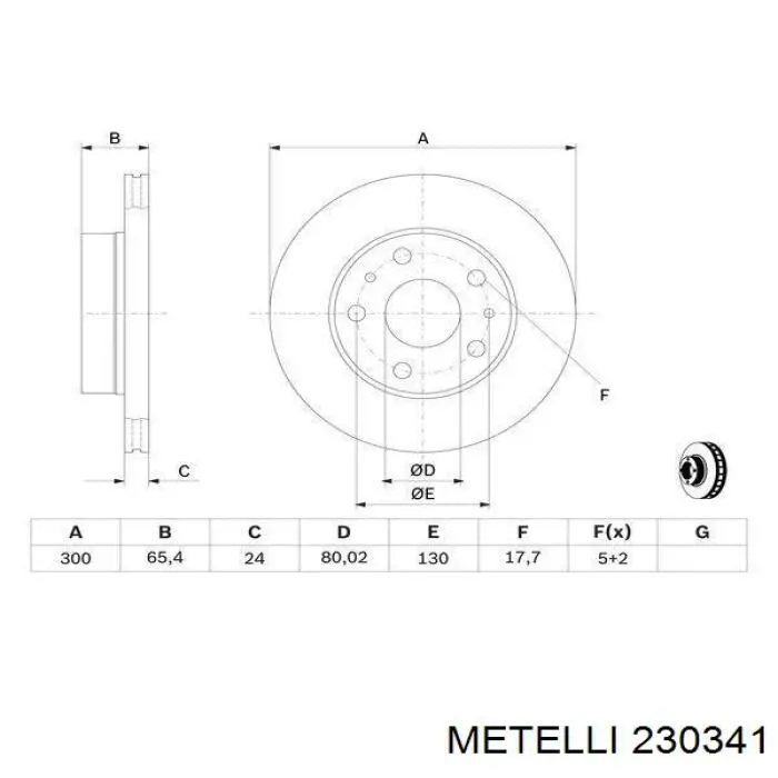 Купить 230341 Metelli Ротор тормозной