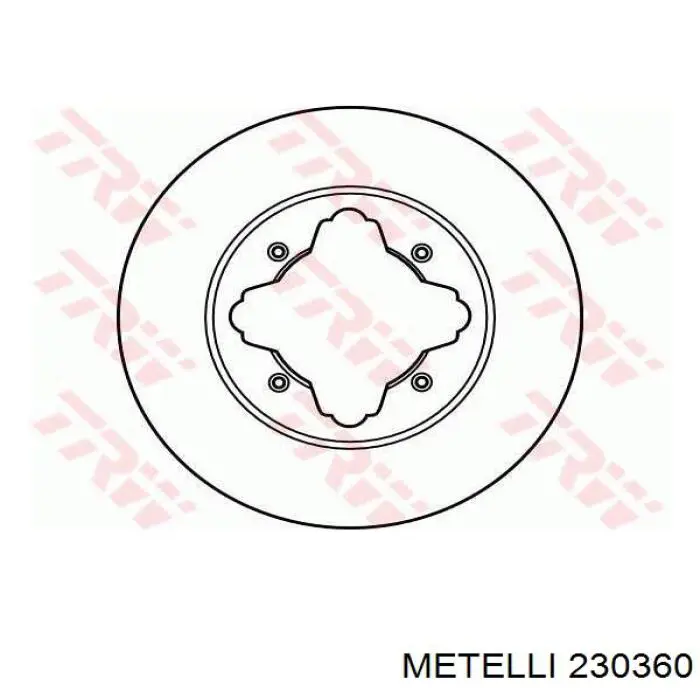 Передние тормозные диски 230360 Metelli