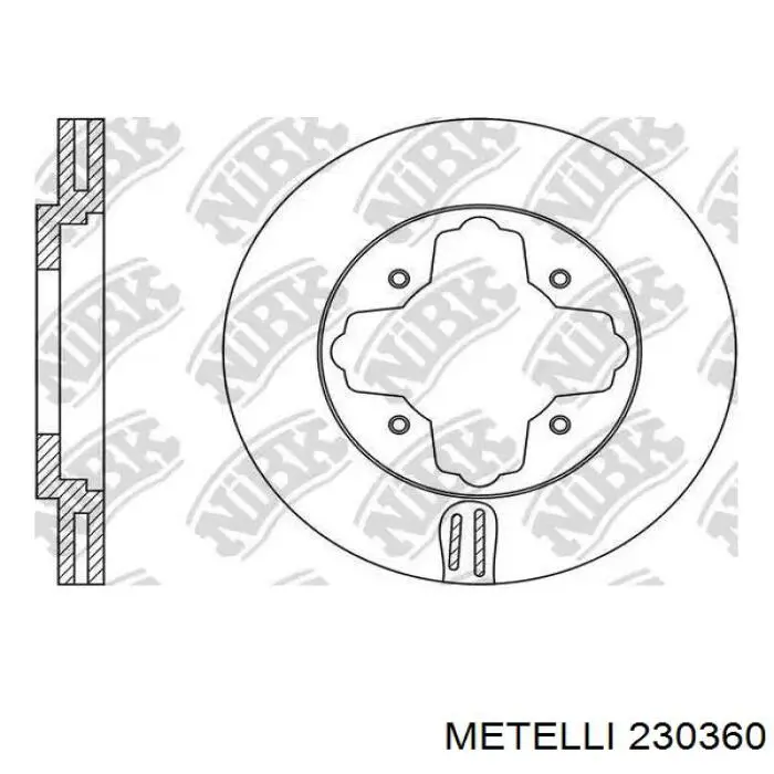 230360 Metelli Диск тормозной передний