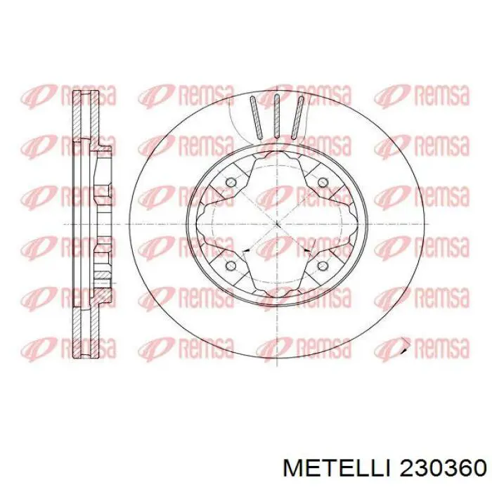 Тормоз дисковый передний Metelli 230360 цена, от 29.85 USD