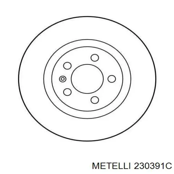 Передние тормозные диски 230391C Metelli