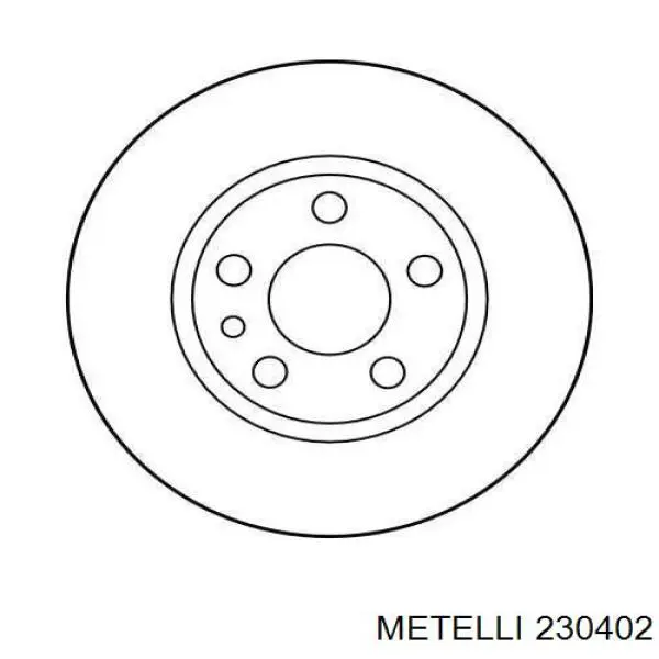 Передний тормозной диск Metelli 230402