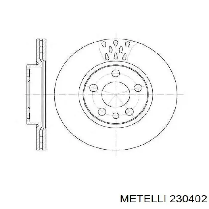 Тормоз дисковый передний Metelli 230402 цена, от 25.52 USD