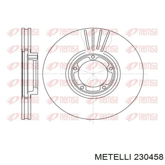 Тормоз дисковый передний Metelli 230458 цена, от 31.74 USD
