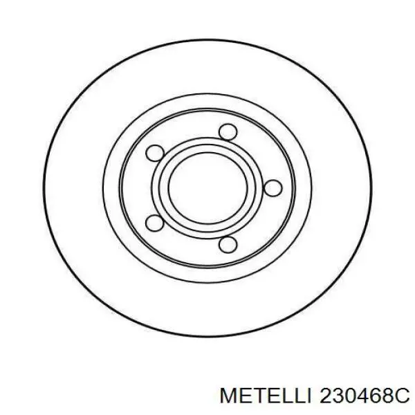 Тормоз дисковый передний Metelli 230468C цена, от 35.47 USD