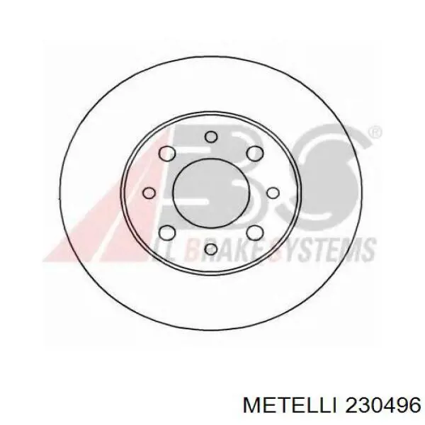 Передние тормозные диски 230496 Metelli