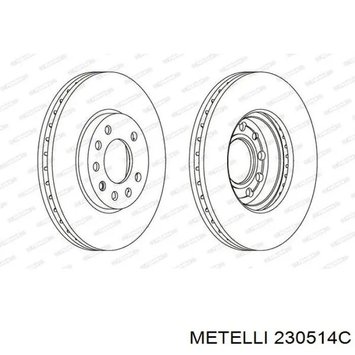 Передний тормозной диск Metelli 230514C