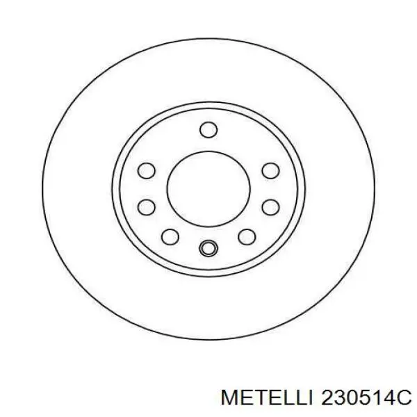 230514C Metelli Диск тормозной передний