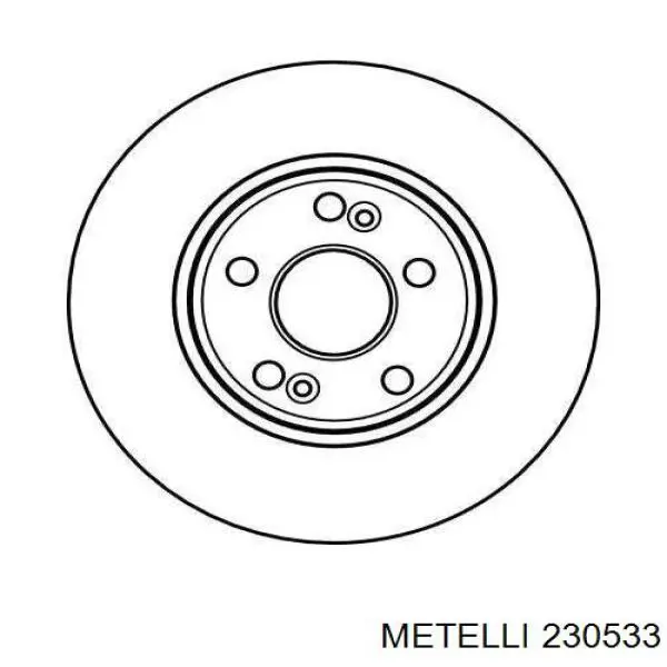 Передний тормозной диск Metelli 230533