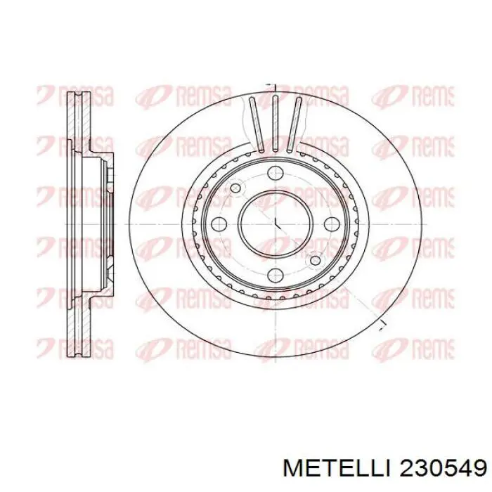 Купить 230549 Metelli Ротор тормозной