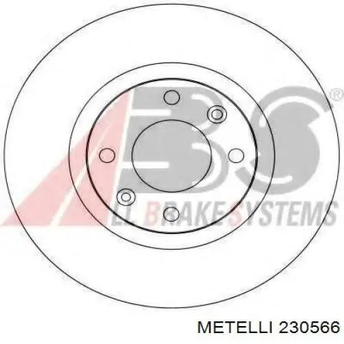 230566 Metelli диск тормозной передний