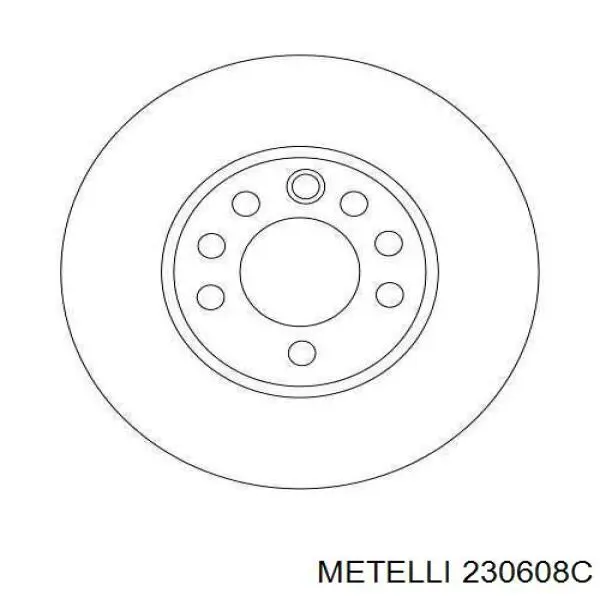 Передний тормозной диск Metelli 230608C