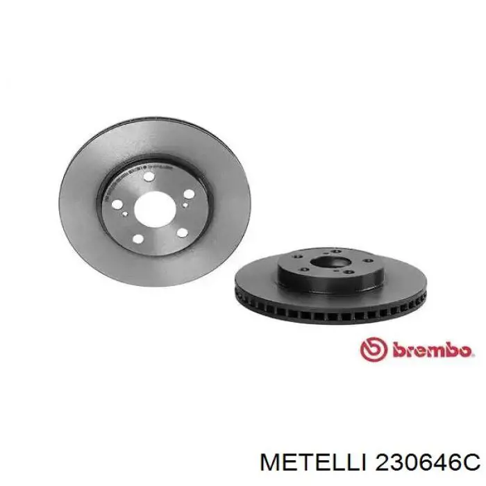 Передние тормозные диски 230646C Metelli