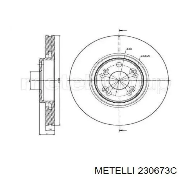 230673C Metelli диск тормозной передний