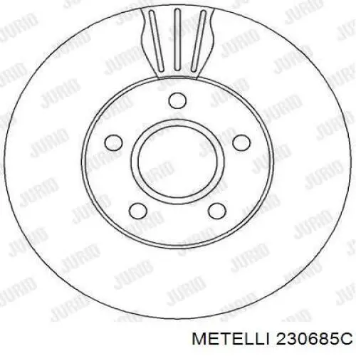 Передние тормозные диски 230685C Metelli
