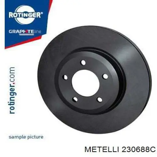 Купить 230688C Metelli Диск тормозной задний