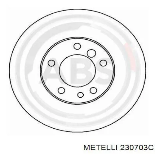 Передние тормозные диски 230703C Metelli