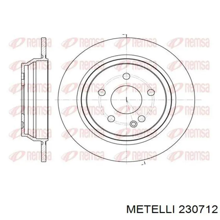 Задний дисковый тормоз Metelli 230712