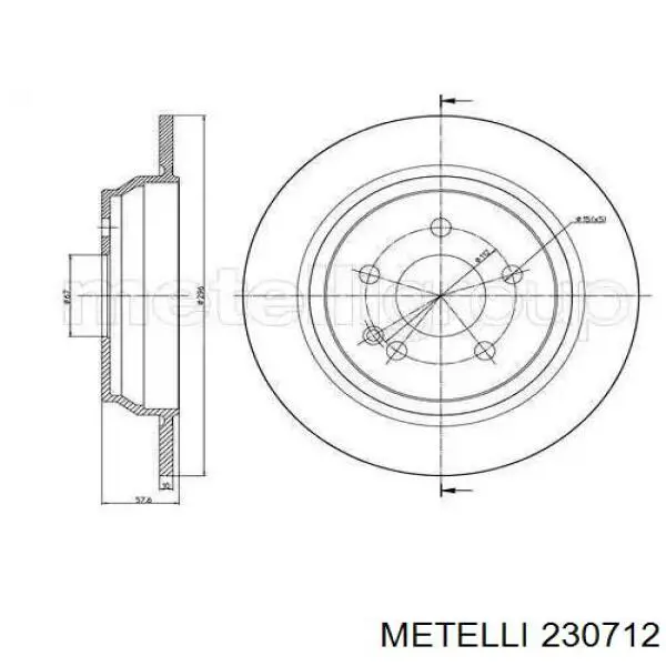 Тормозные диски 230712 Metelli