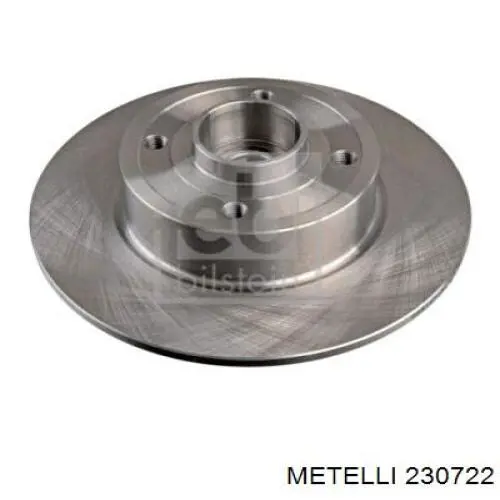 Диск гальмівний задній 230722 Metelli