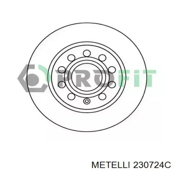Задний дисковый тормоз Metelli 230724C