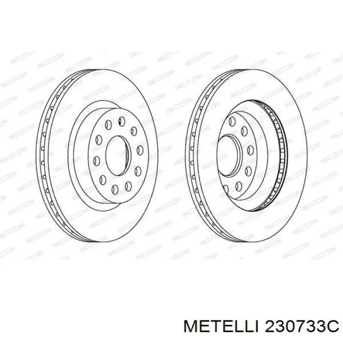230733C Metelli Диск тормозной передний