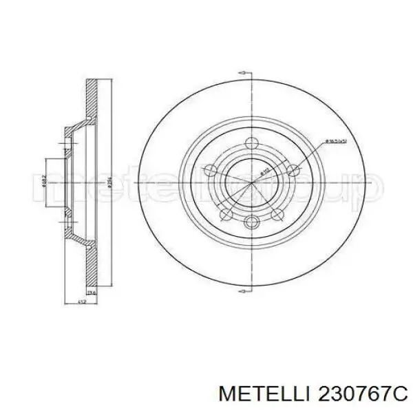 23-0767C Metelli тормозные диски