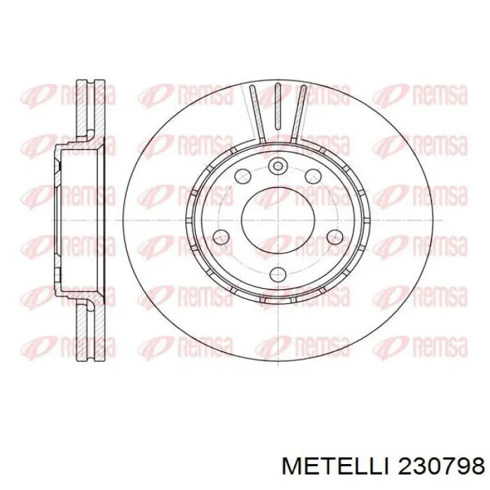Купить 230798 Metelli Ротор тормозной
