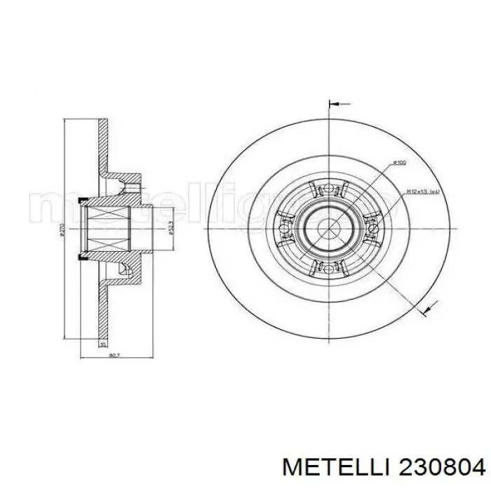 23-0804 Metelli тормозные диски