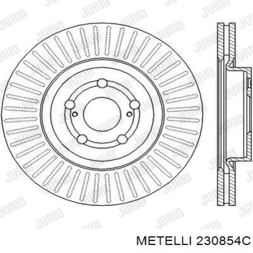 Передний тормозной диск Metelli 230854C