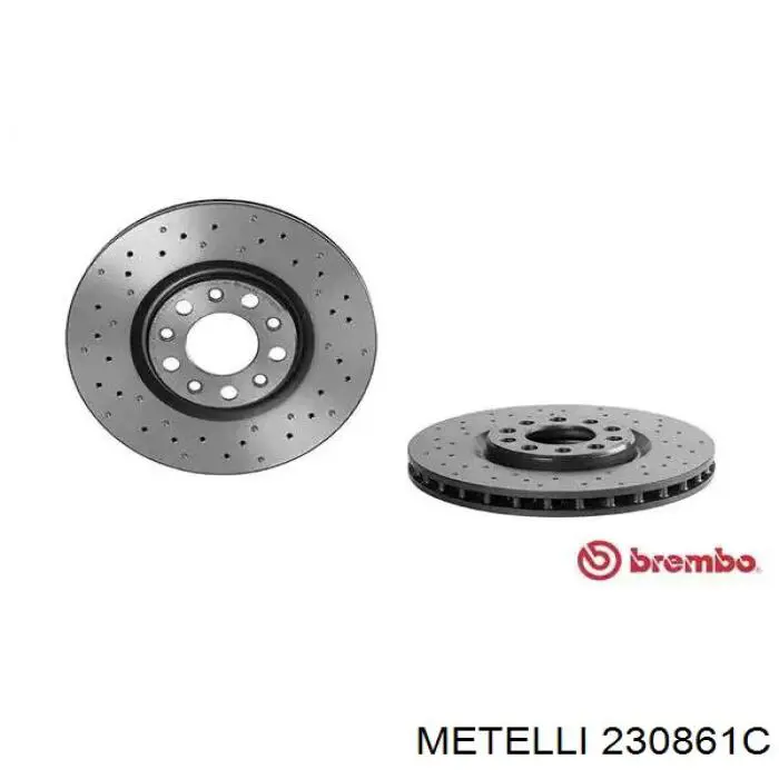 230861C Metelli Диск тормозной передний