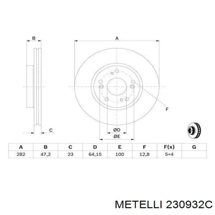 Купить 230932C Metelli Ротор тормозной