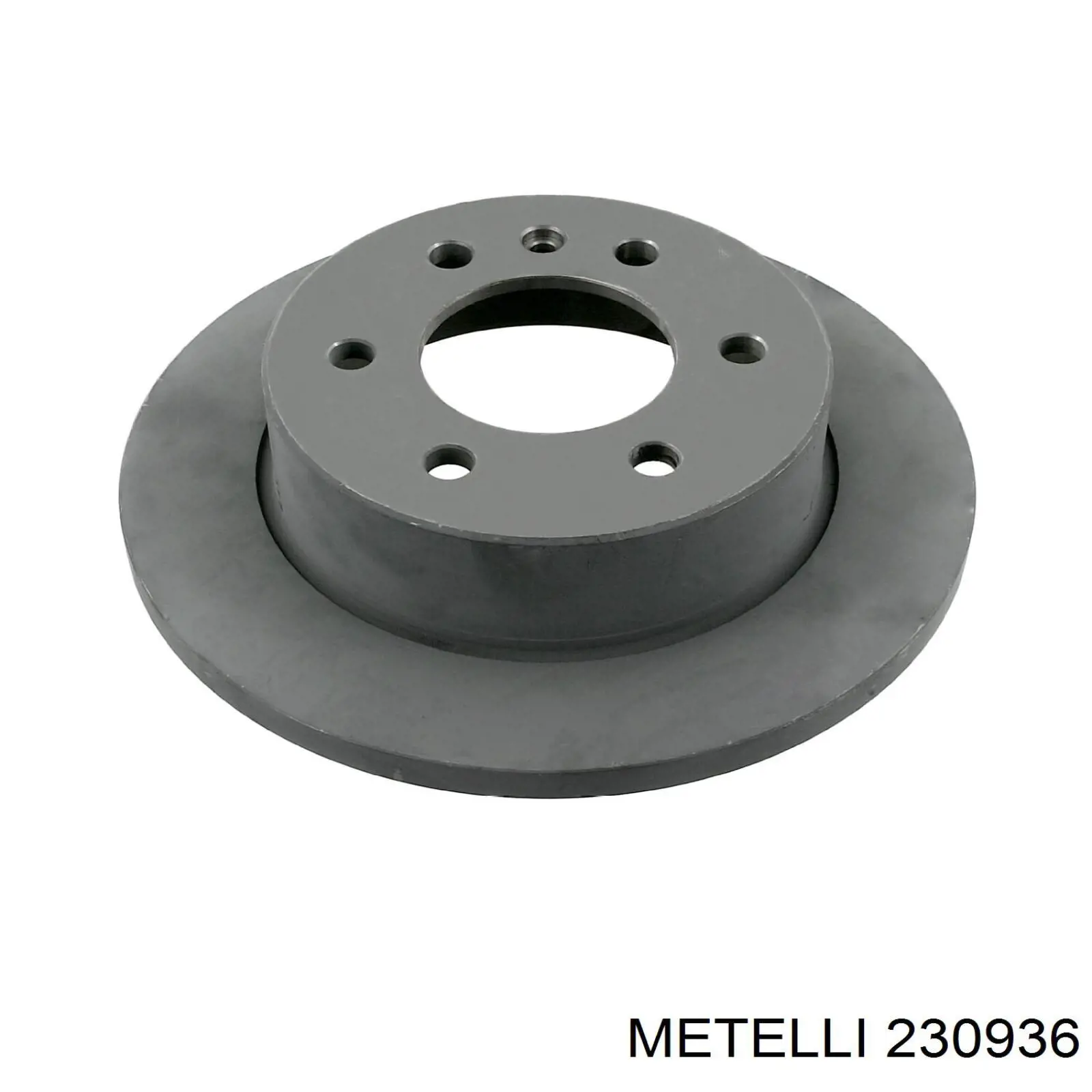 Disco de freno trasero 230936 Metelli