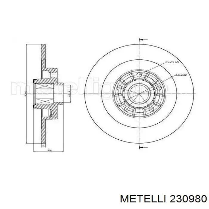 23-0980 Metelli тормозные диски