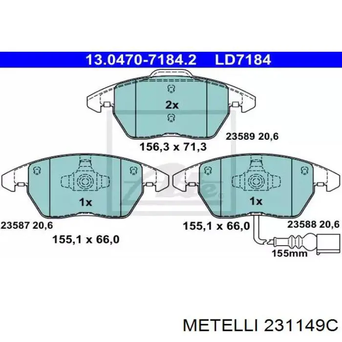 231149C Metelli Дисковый тормоз
