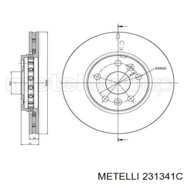 23-1341C Metelli тормозные диски