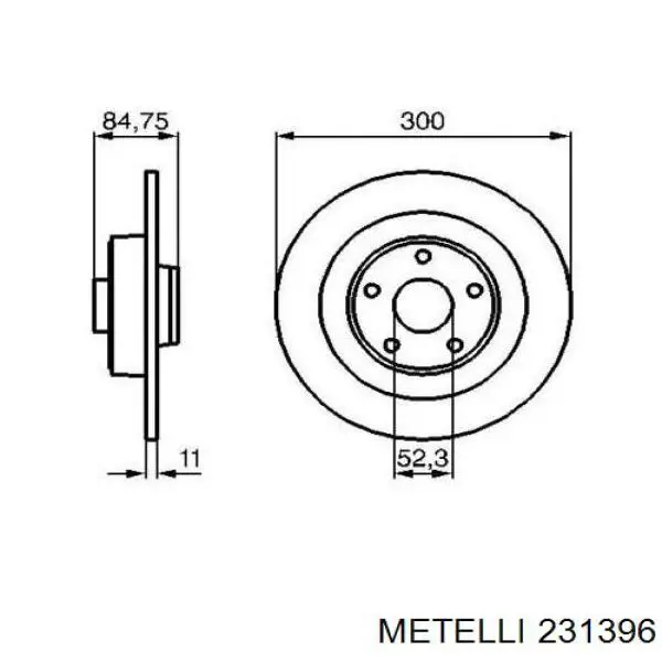 Disco do freio traseiro Metelli 231396 preço, a partir de 148,52 USD