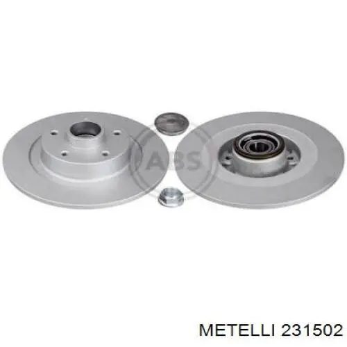 Купить 231502 Metelli Диск тормозной задний