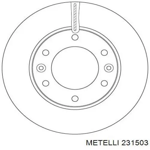 231503 Metelli Disco do freio dianteiro