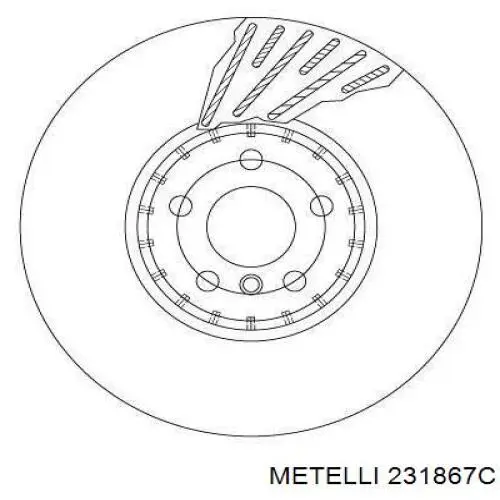 23-1867C Metelli передние тормозные диски