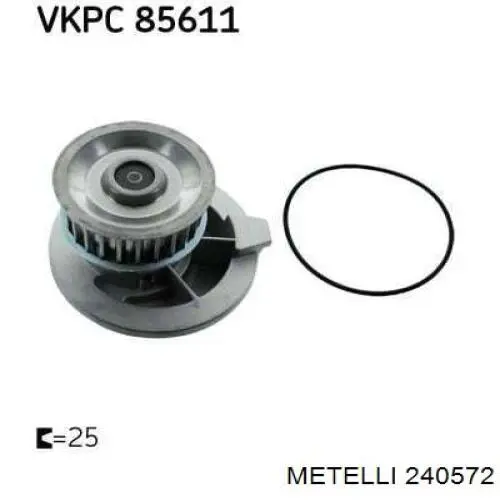 Купить 240572 Metelli Насос охлаждения