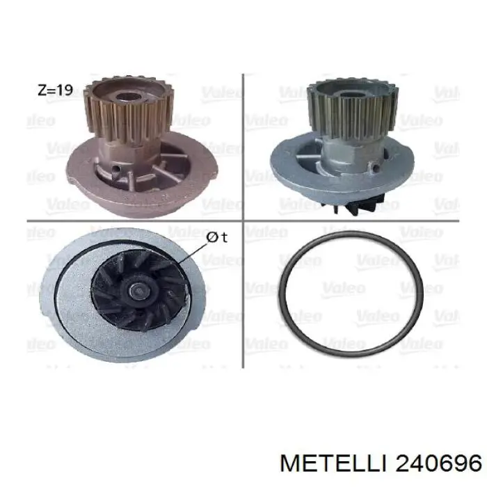 Купить 240696 Metelli Насос охлаждения