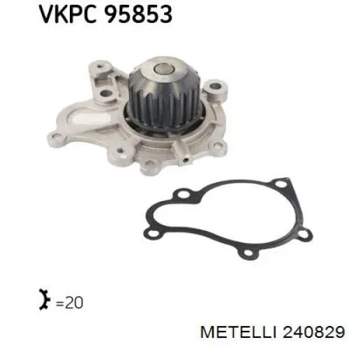Купить 240829 Metelli Насос охлаждения