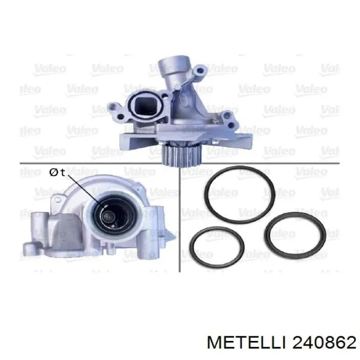Купить 240862 Metelli Насос охлаждения