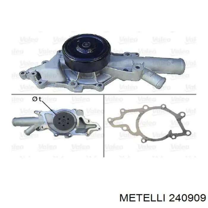 Купить 240909 Metelli Насос охлаждения