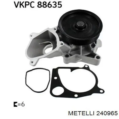 Купить 240965 Metelli Насос охлаждения